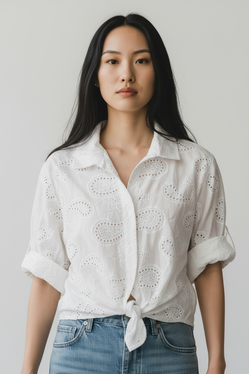 Bluse Pueblo - Weiß