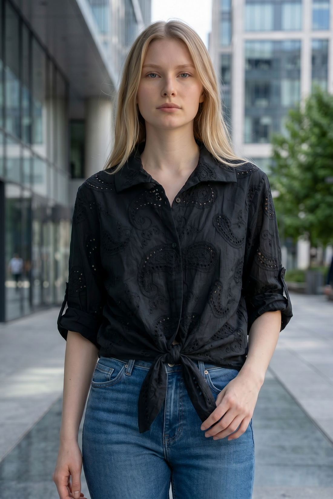 Bluse Pueblo - Schwarz