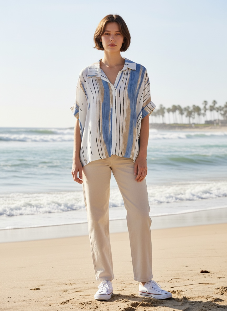 Bluse Lae - Hellblau