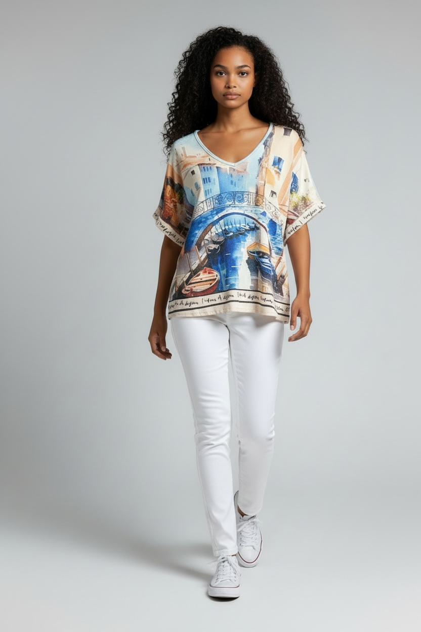 Shirt-Venezia - Hellblau