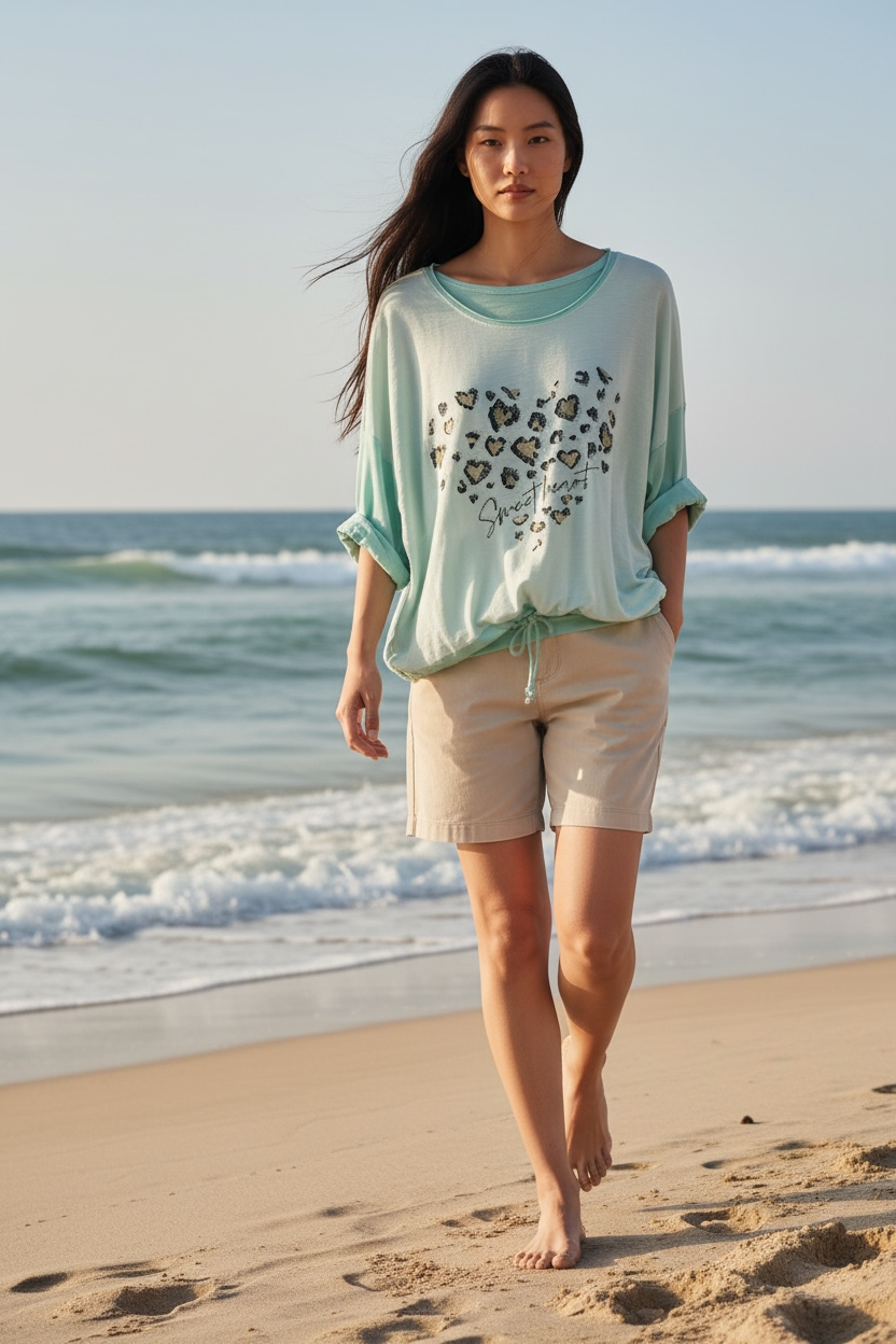 Shirt Sweet Heart - Türkis