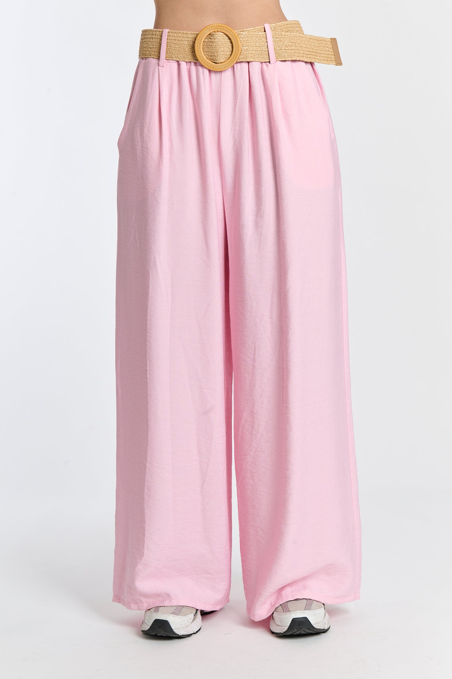 Bali trousers + belt - pink