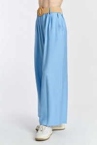 Bali trousers + belt - light blue