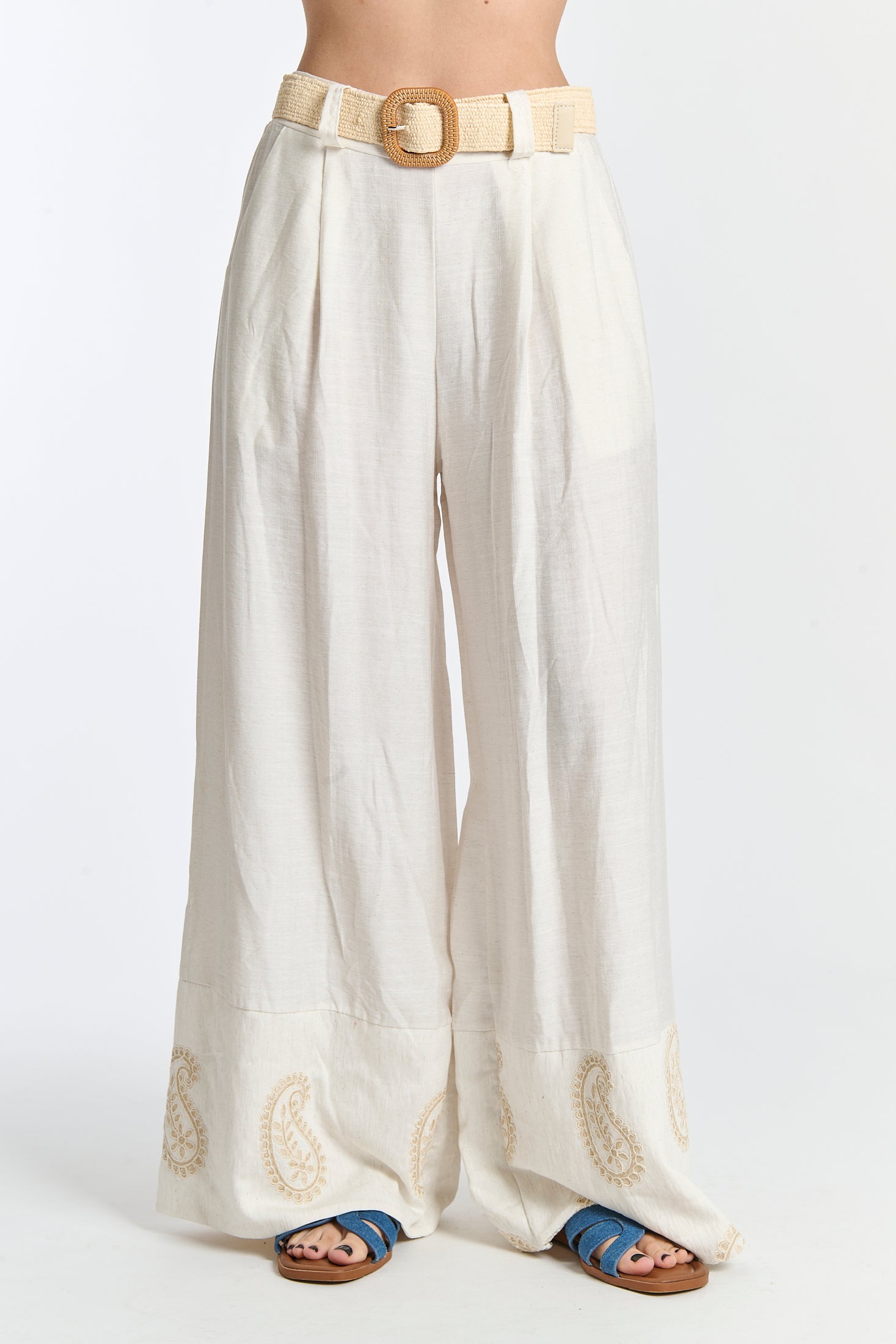 Fiji fabric trousers - beige