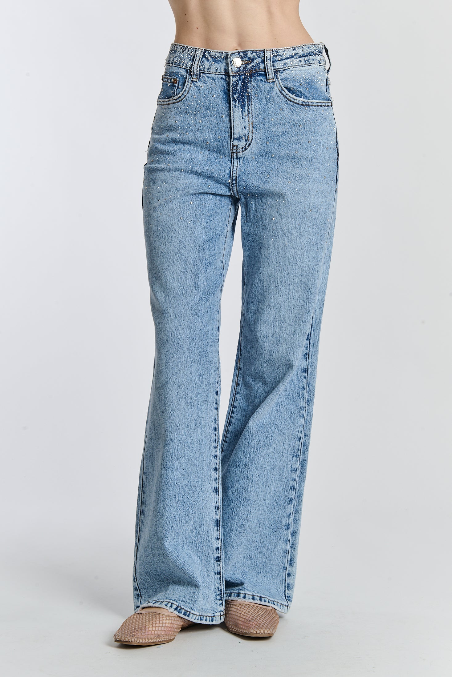 Jeans Shiny - light blue XS