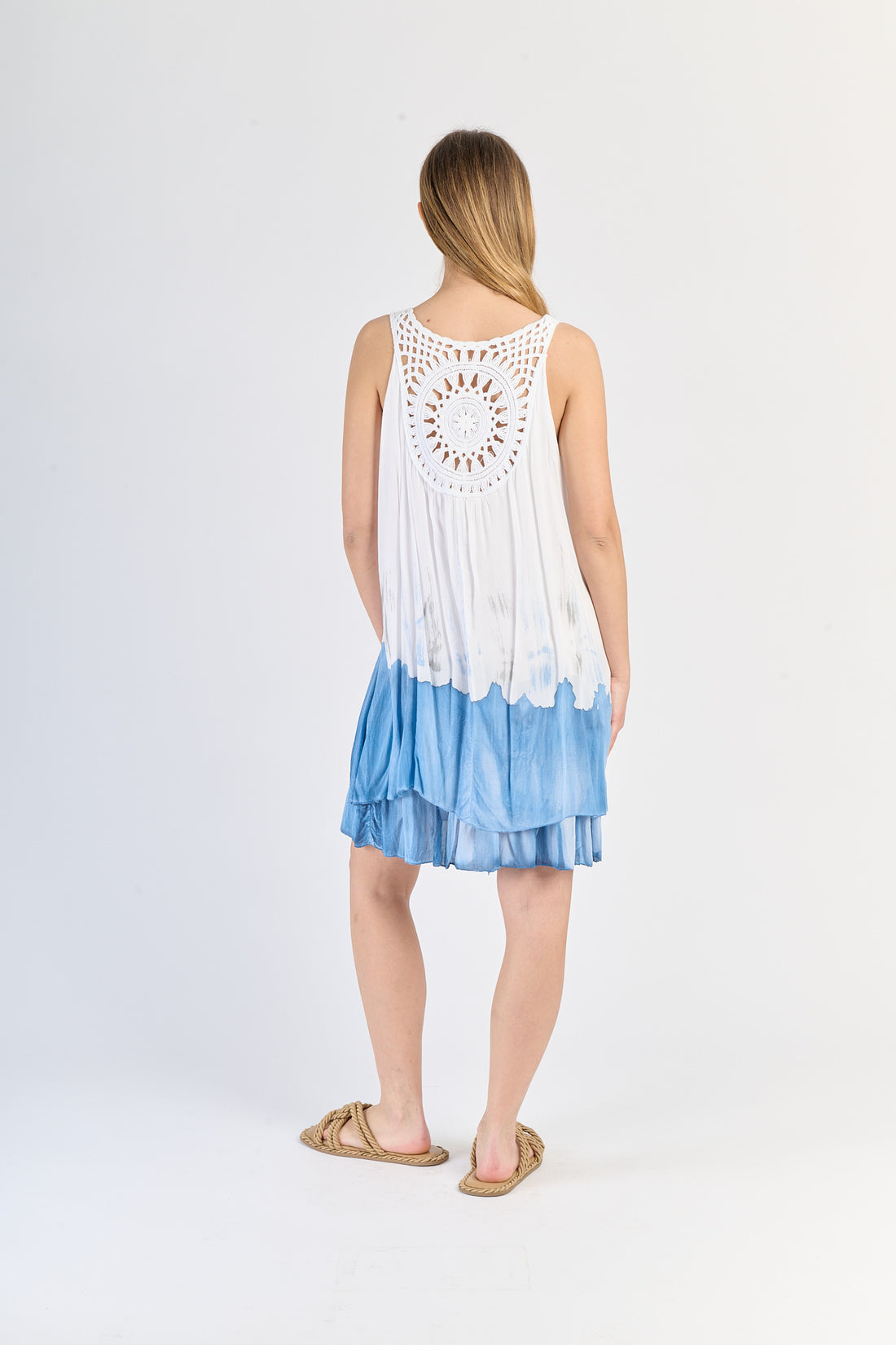 Italienisches Sommer Kleid E blau