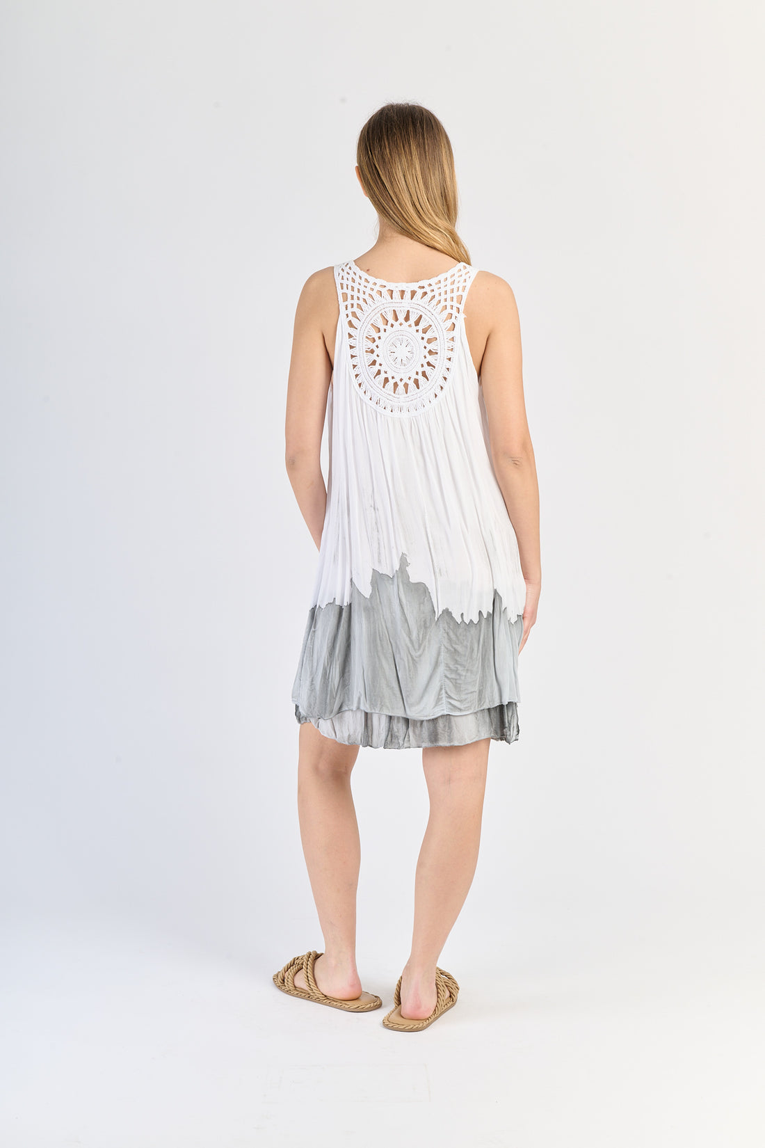Italienisches Sommer Kleid E grau