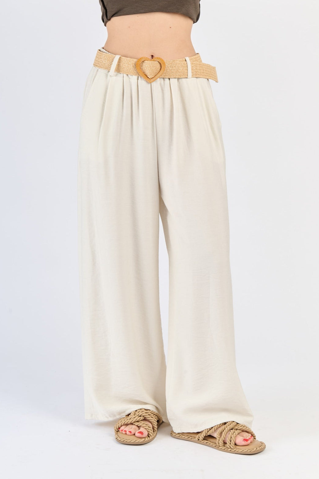 Stoffhose Heart - Beige