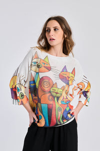Catart knit top - white