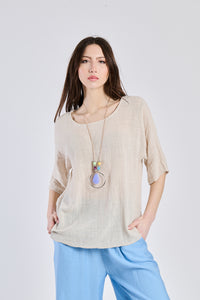 Shirt cotton chain - cream