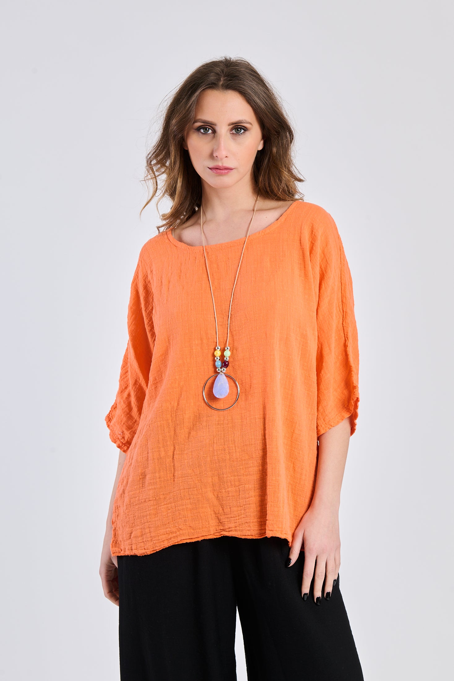 Shirt cotton chain - orange