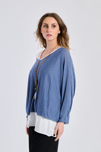 Longsleeve combi - blue