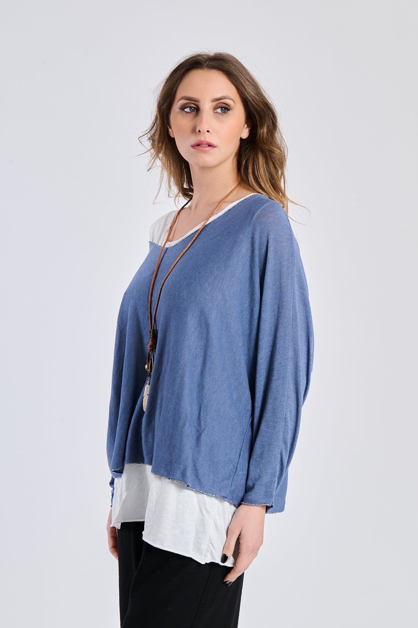 Longsleeve combi - blue