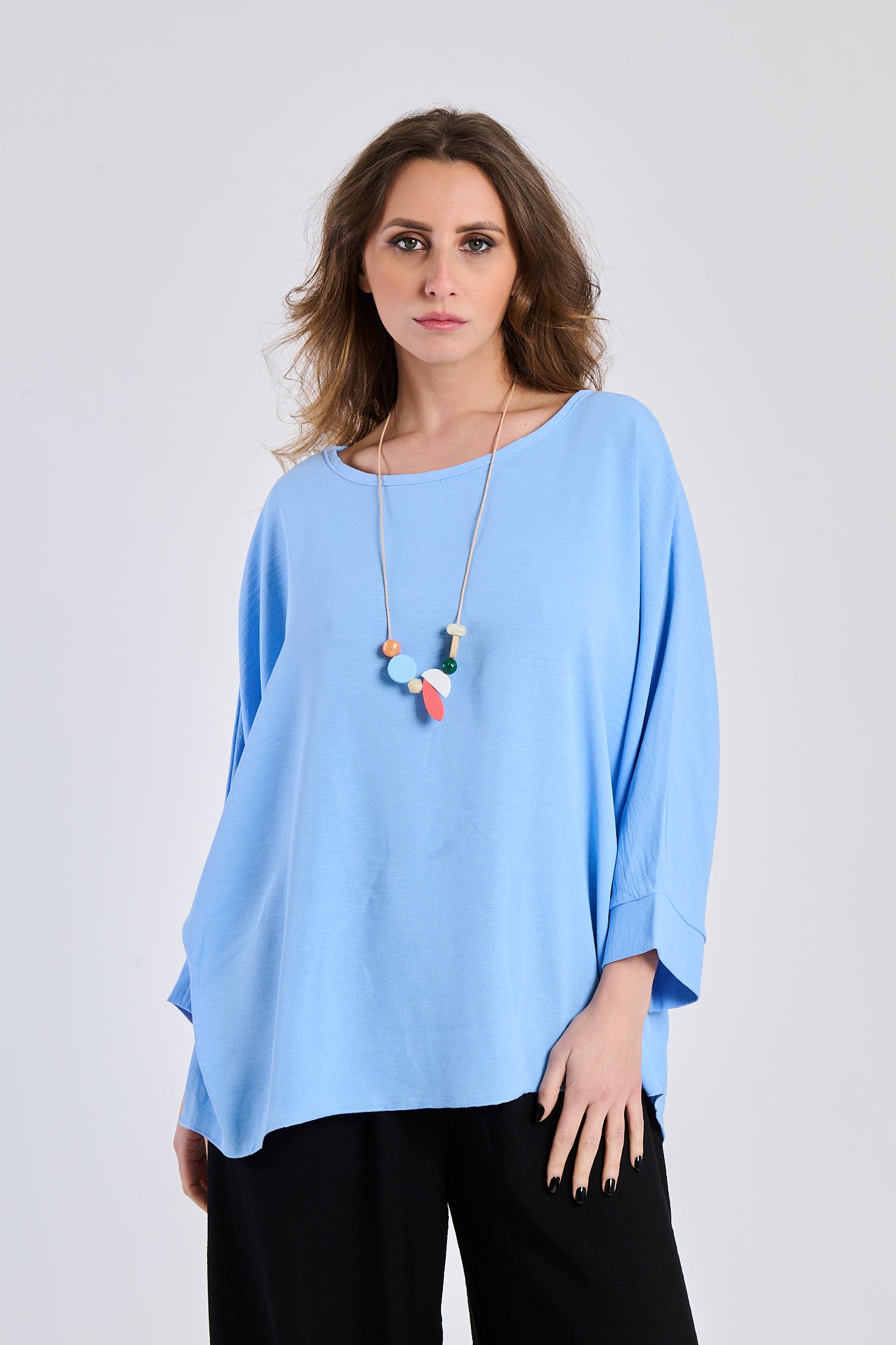 Shirt Malawi + chain - light blue