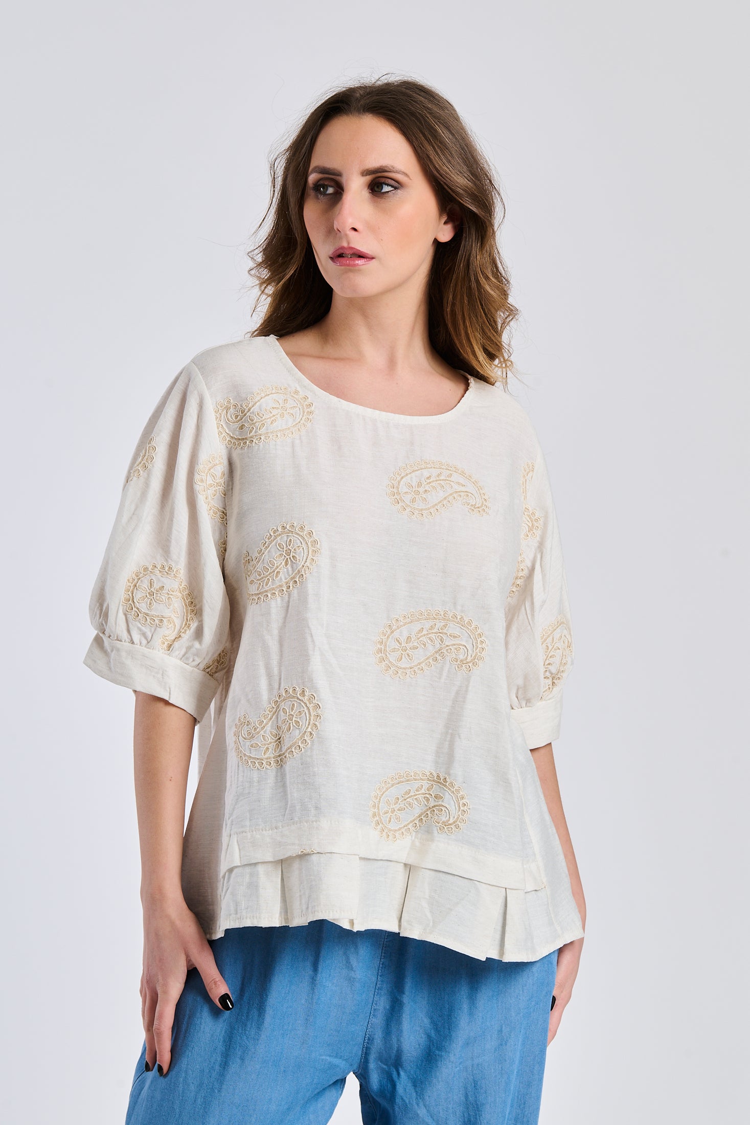 Fiji fabric shirt - beige