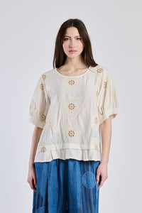 Fabric shirt Fiji Circle - beige