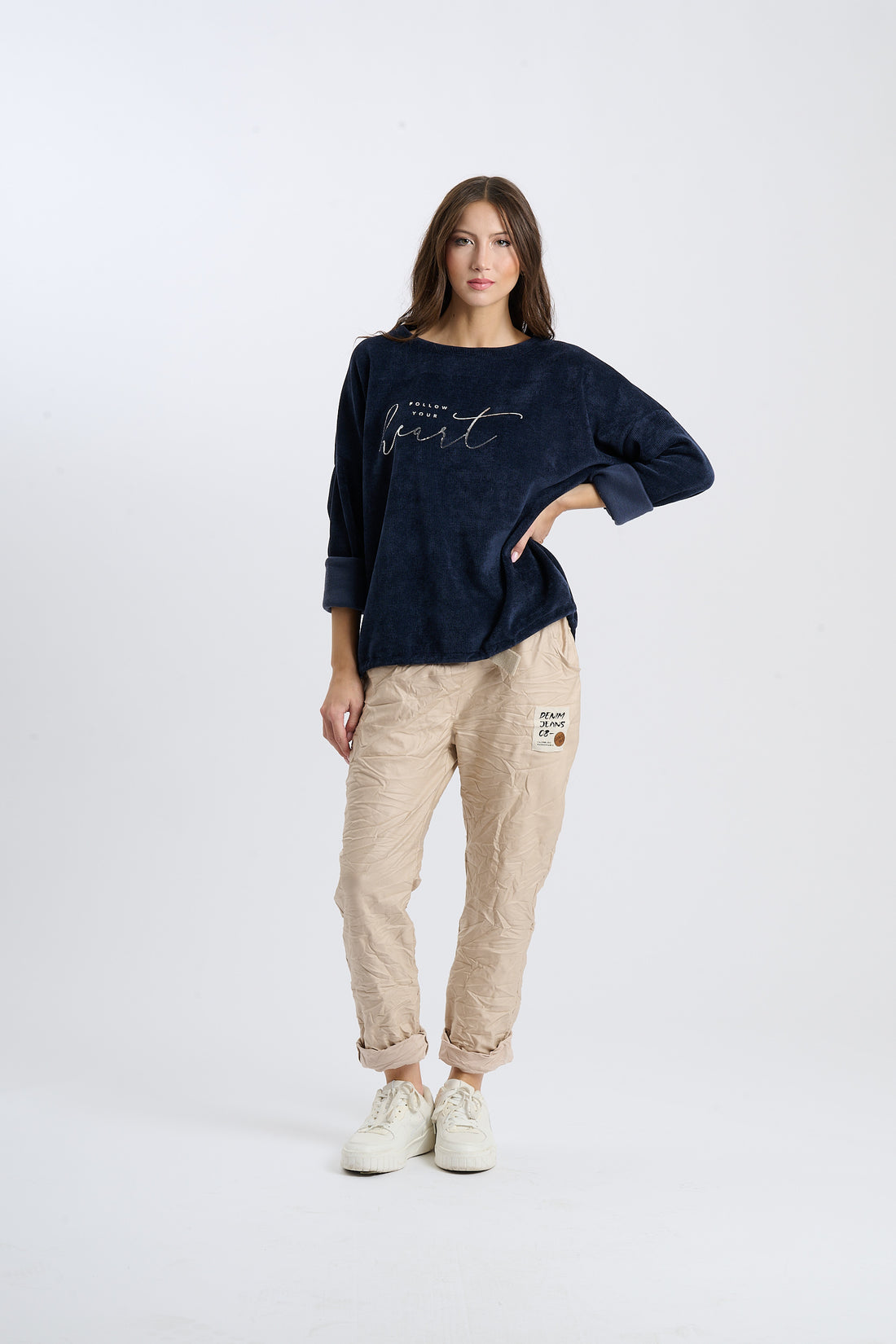 Pullover Follow Your Heart - Dunkelblau