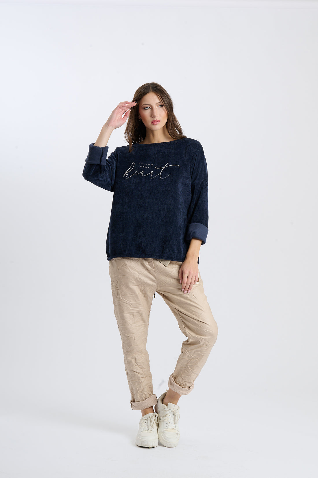 Pullover Follow Your Heart - Dunkelblau