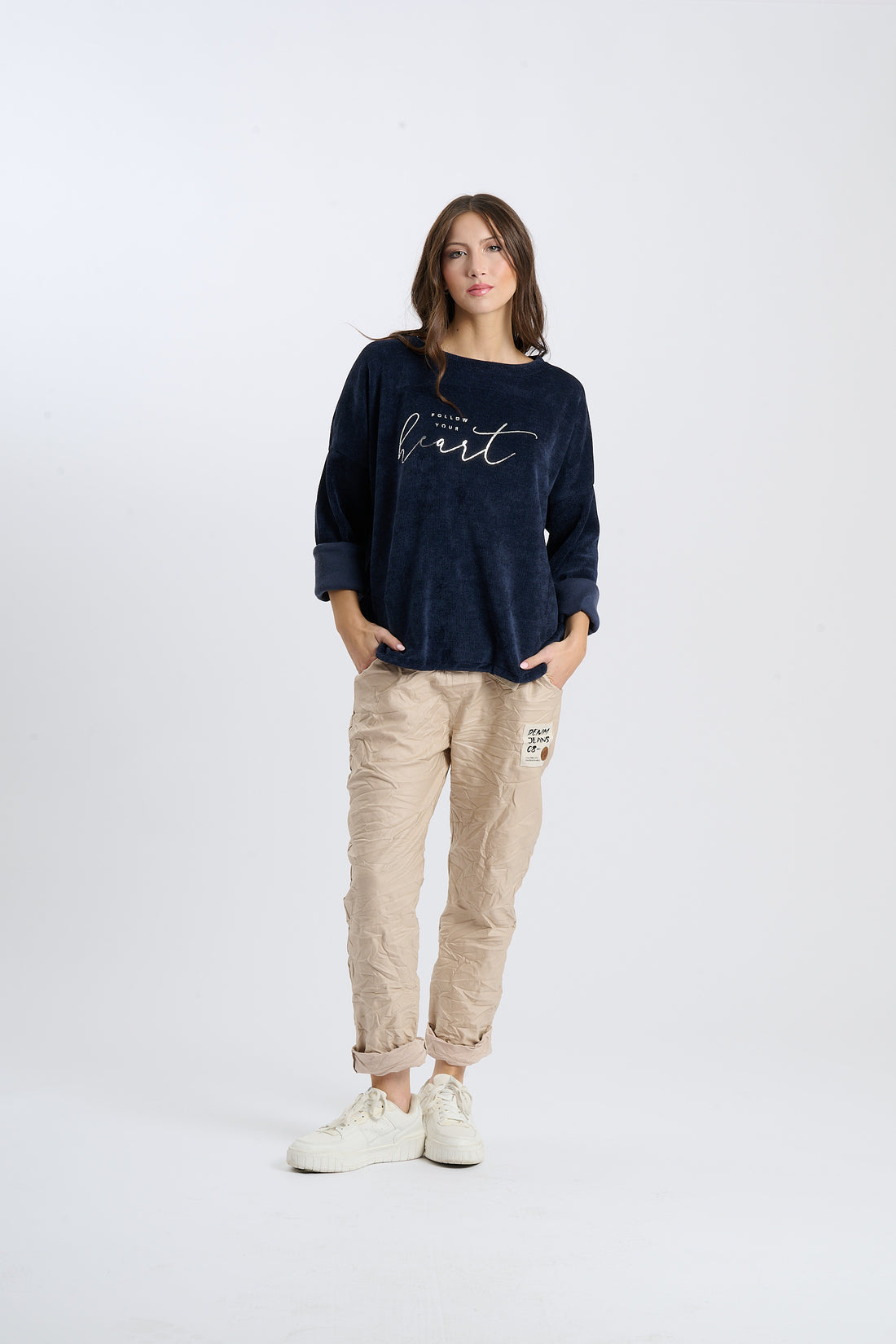 Pullover Follow Your Heart - Dunkelblau