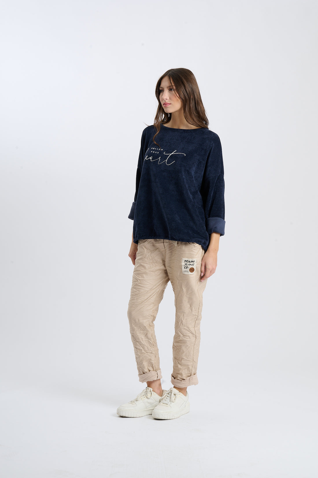 Pullover Follow Your Heart - Dunkelblau