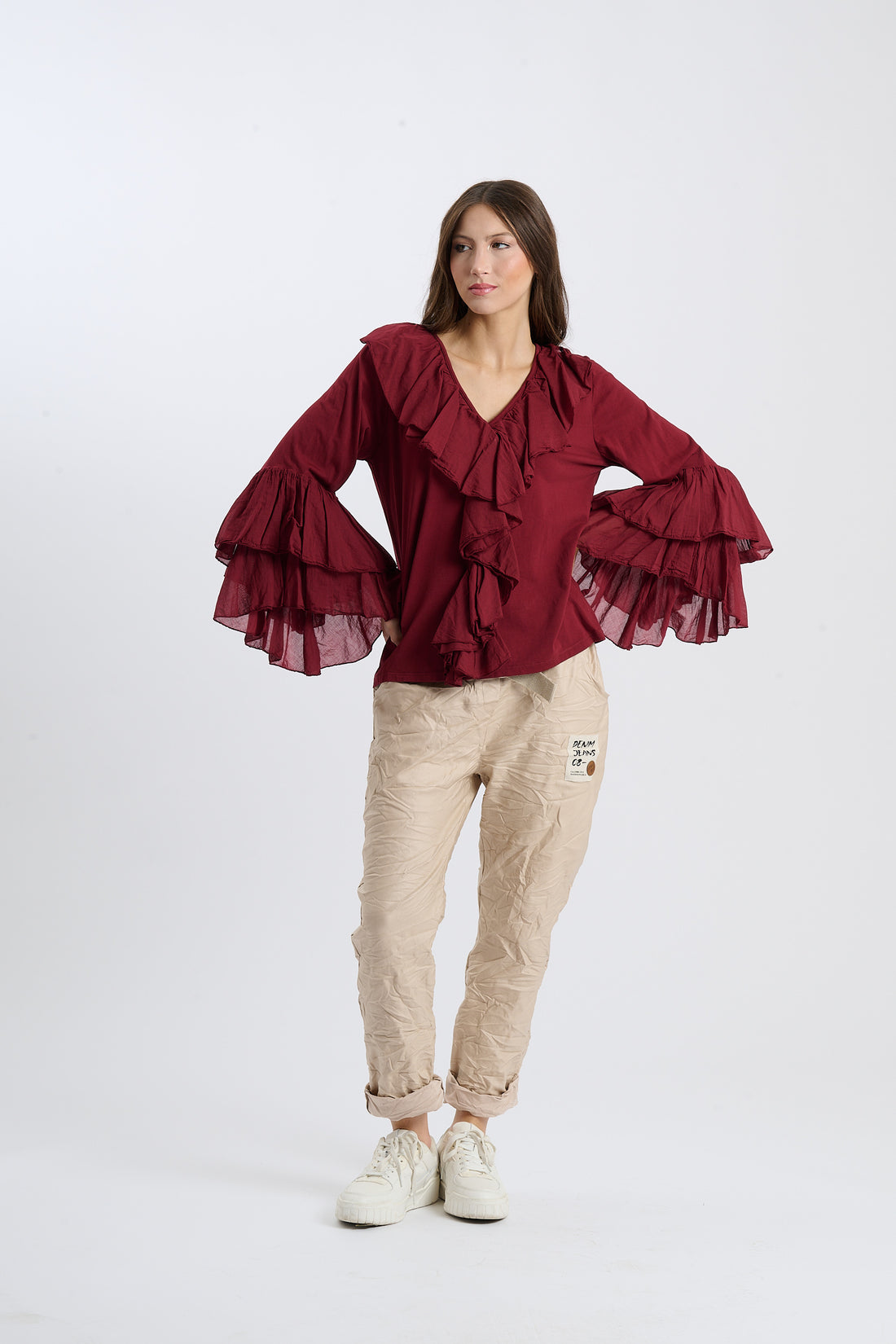 Bluse Sizillia - Weinrot