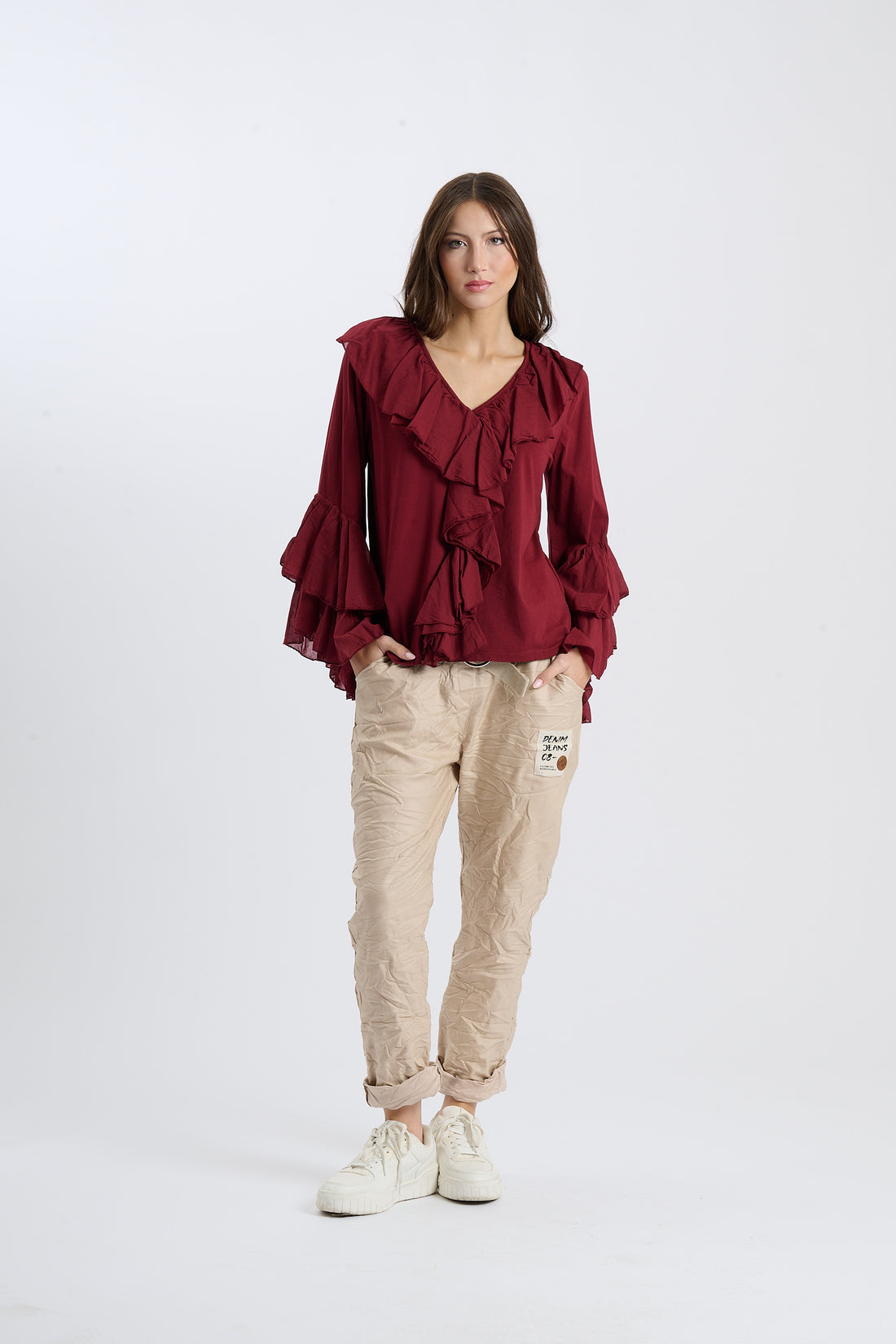 Bluse Sizillia - Weinrot