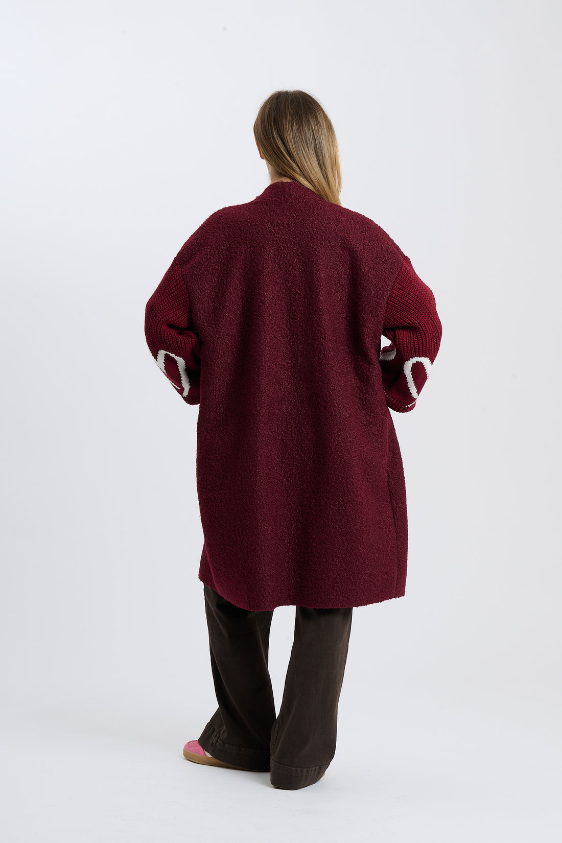 Filzjacke Heart - Weinrot