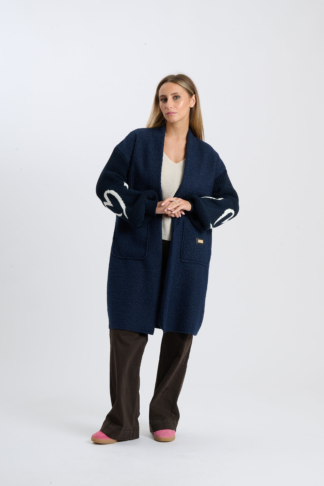 Filzjacke Heart - Dunkelblau