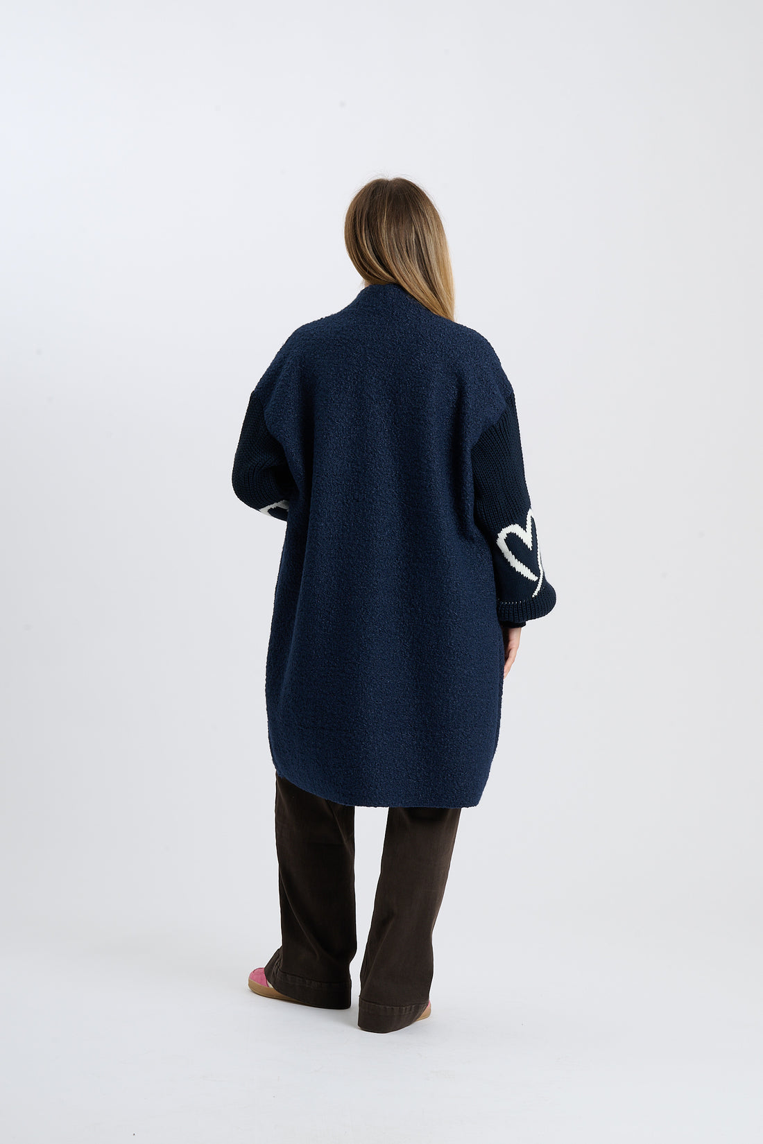 Filzjacke Heart - Dunkelblau