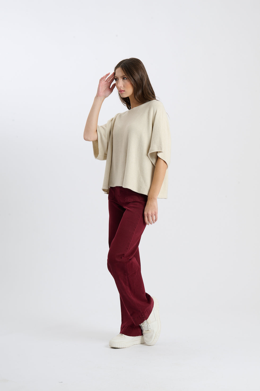 Strickshirt Deer - Beige