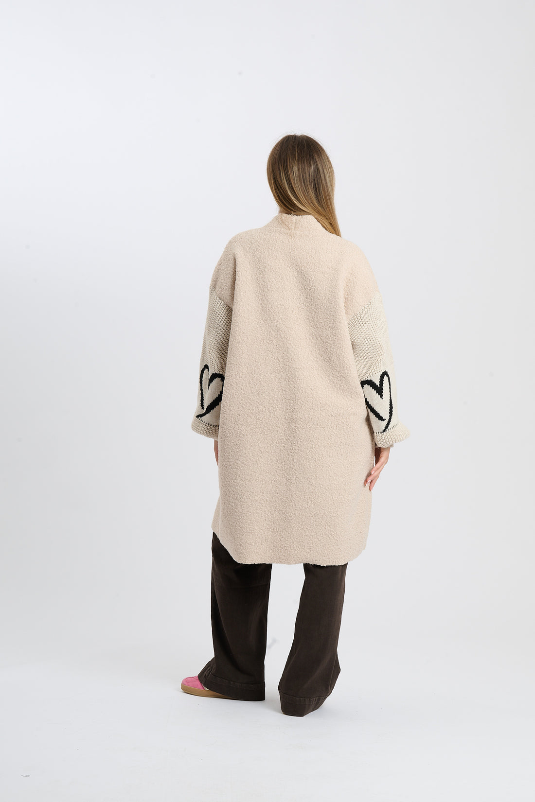 Filzjacke Heart - Beige