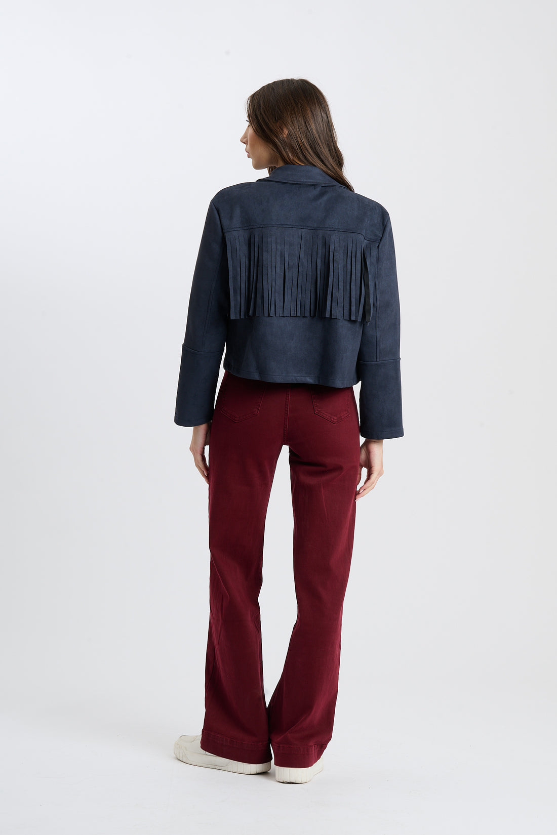 Fransenjacke Indi - Dunkelblau