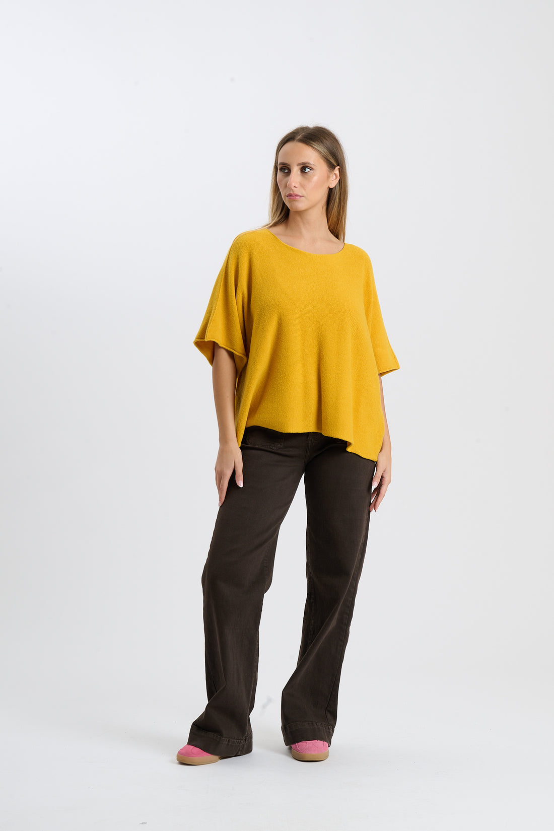 Strickshirt Deer - Gelb