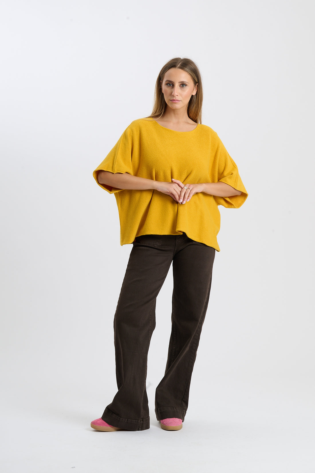 Strickshirt Deer - Gelb
