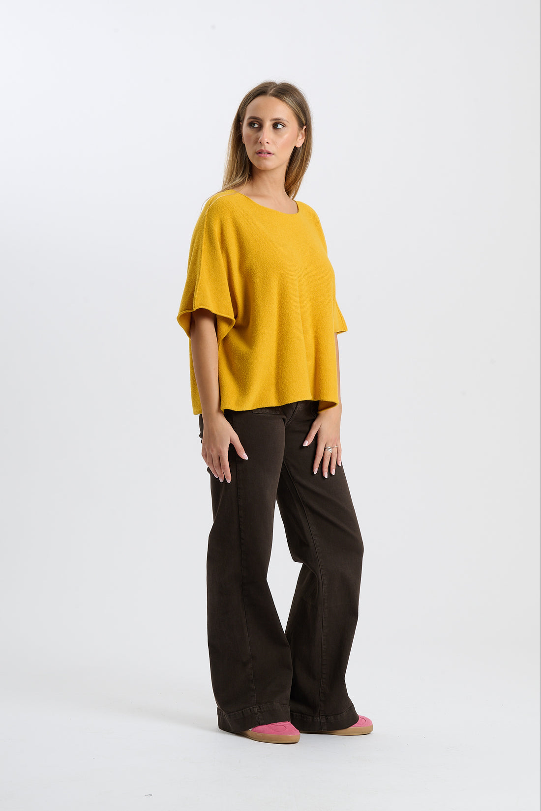 Strickshirt Deer - Gelb