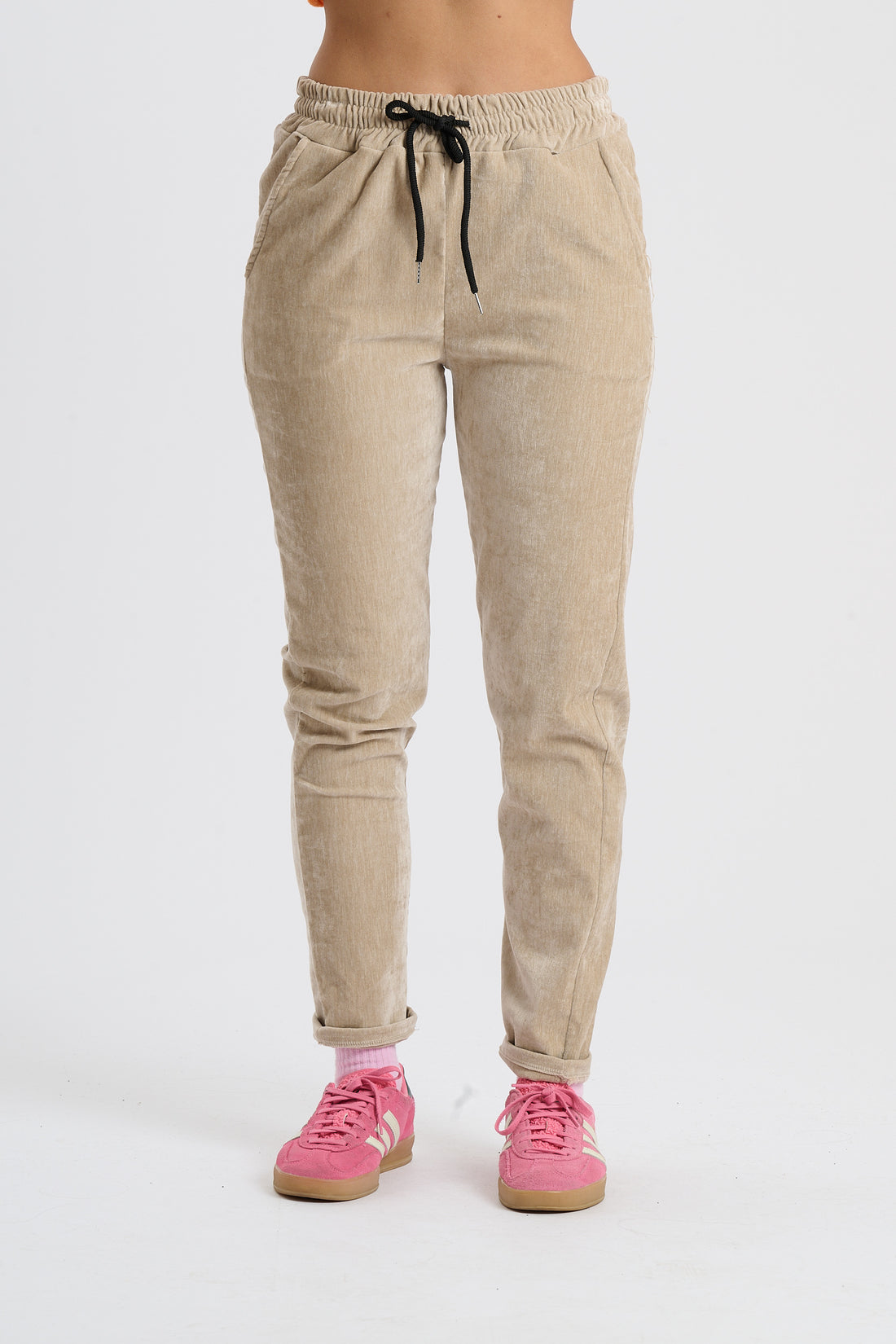Stoffhose Bon - Beige