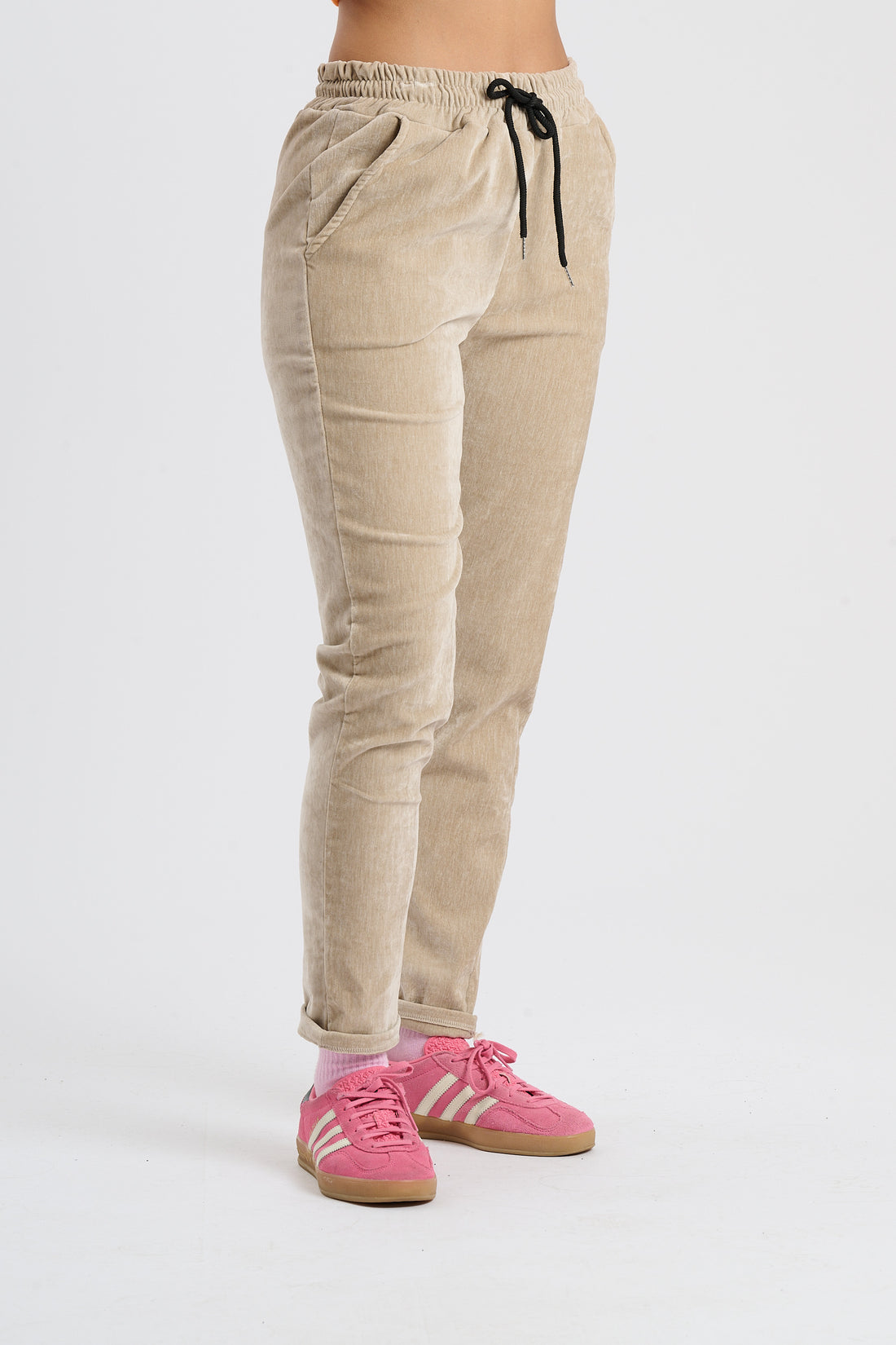 Stoffhose Bon - Beige