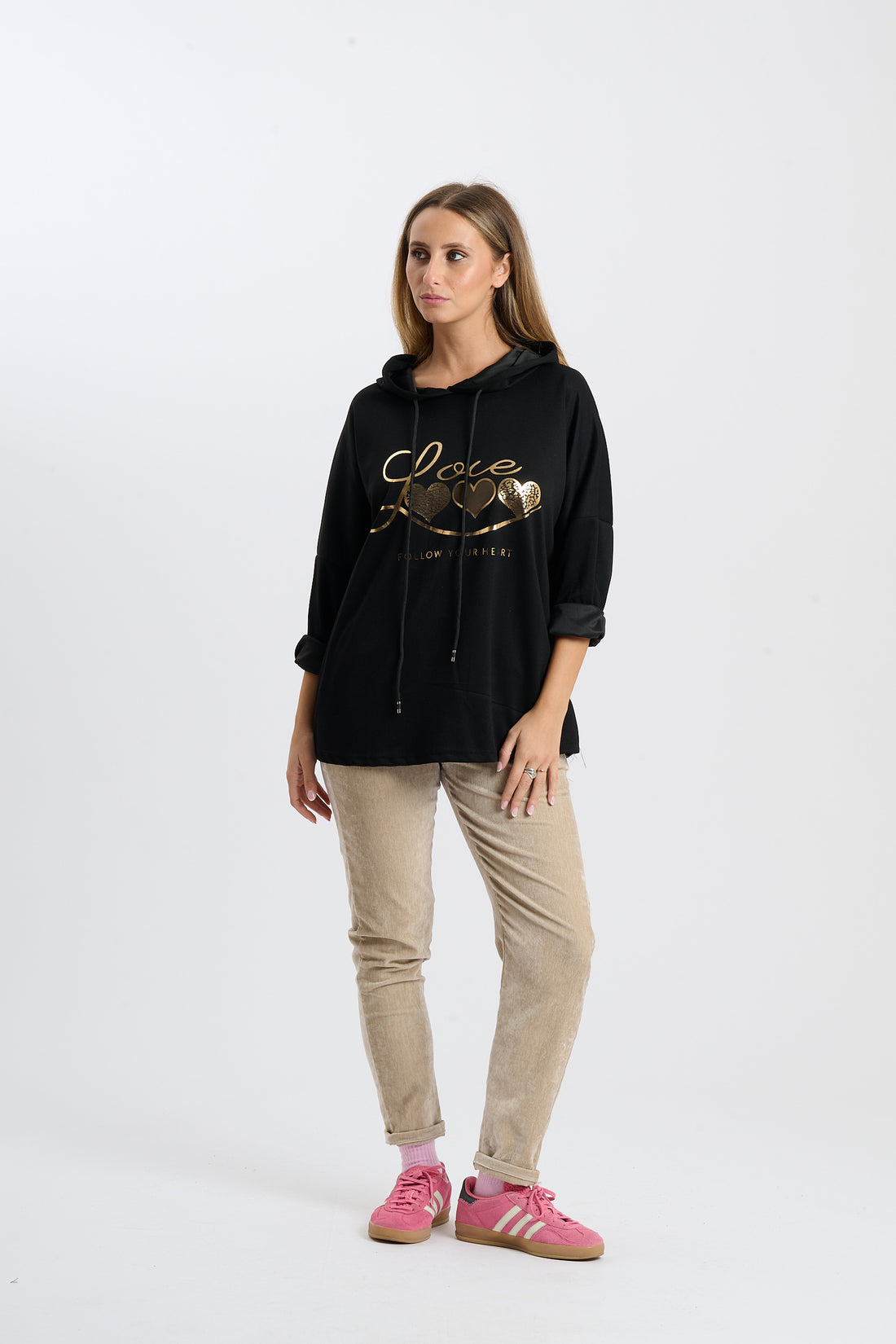 Hoodie Love - Schwarz