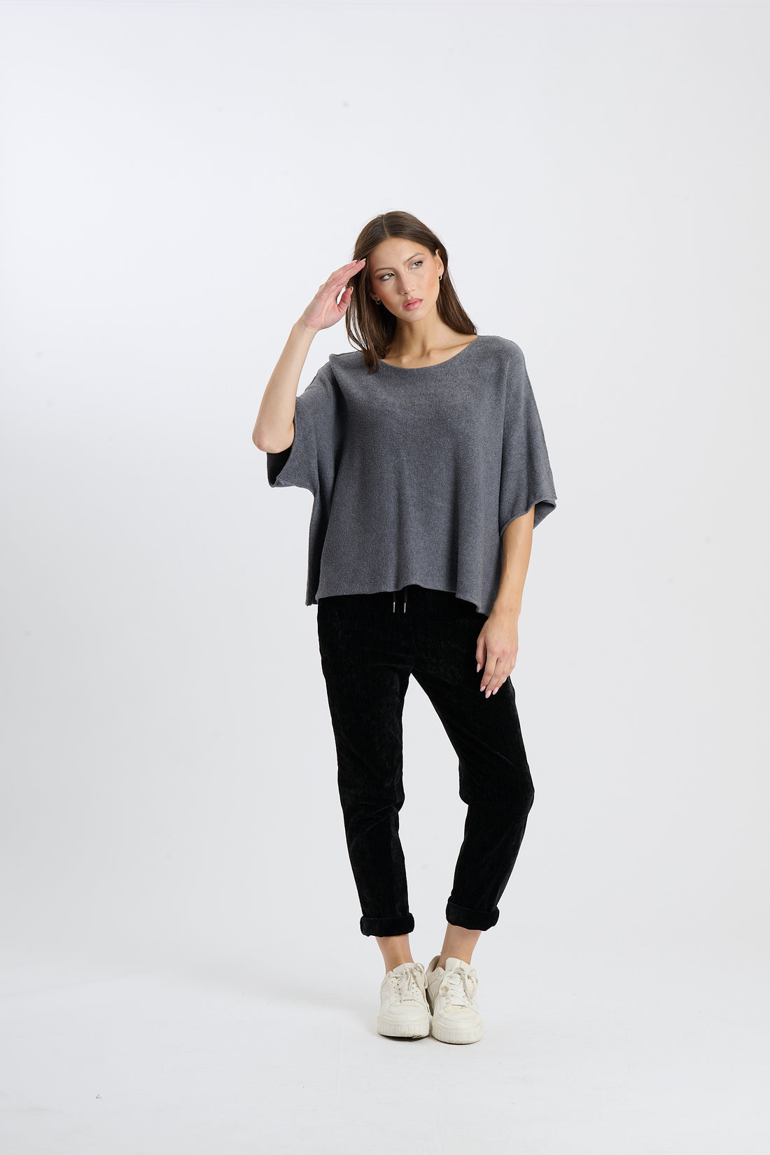 Strickshirt Deer - Grau