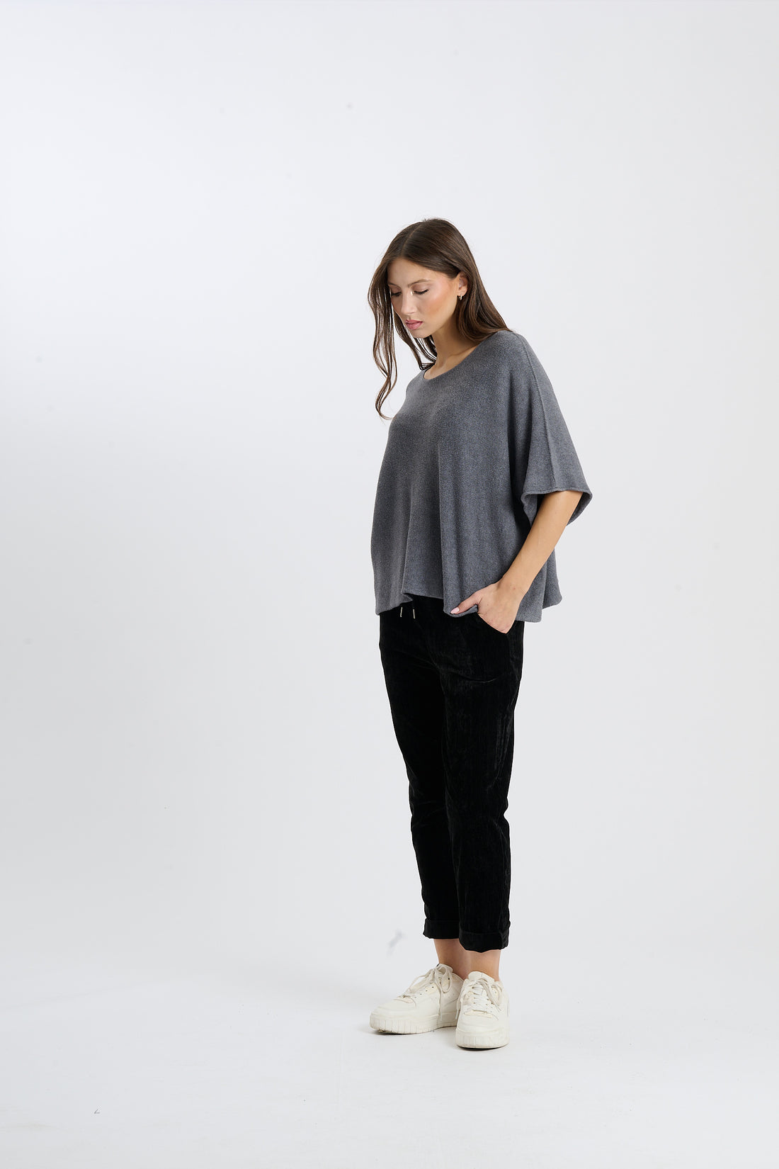 Strickshirt Deer - Grau
