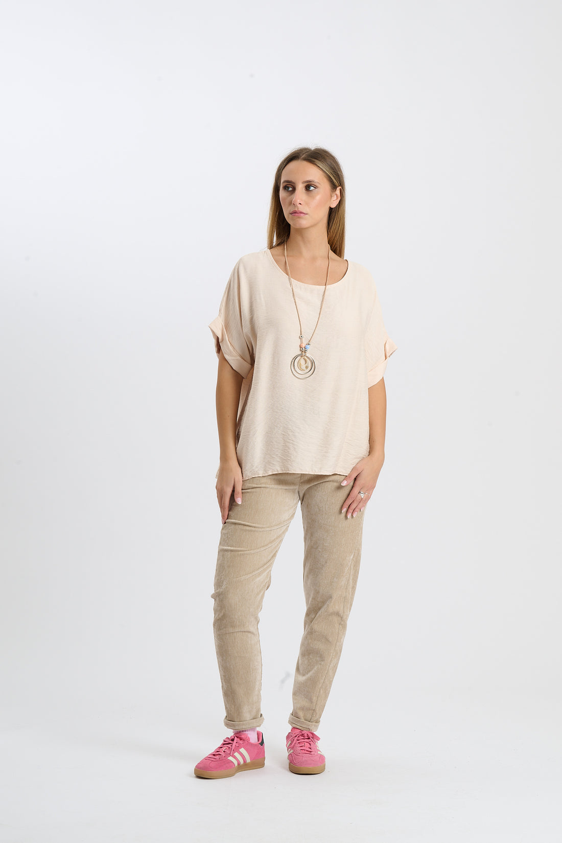 Sweatshirt Ojeda + Kette - Beige