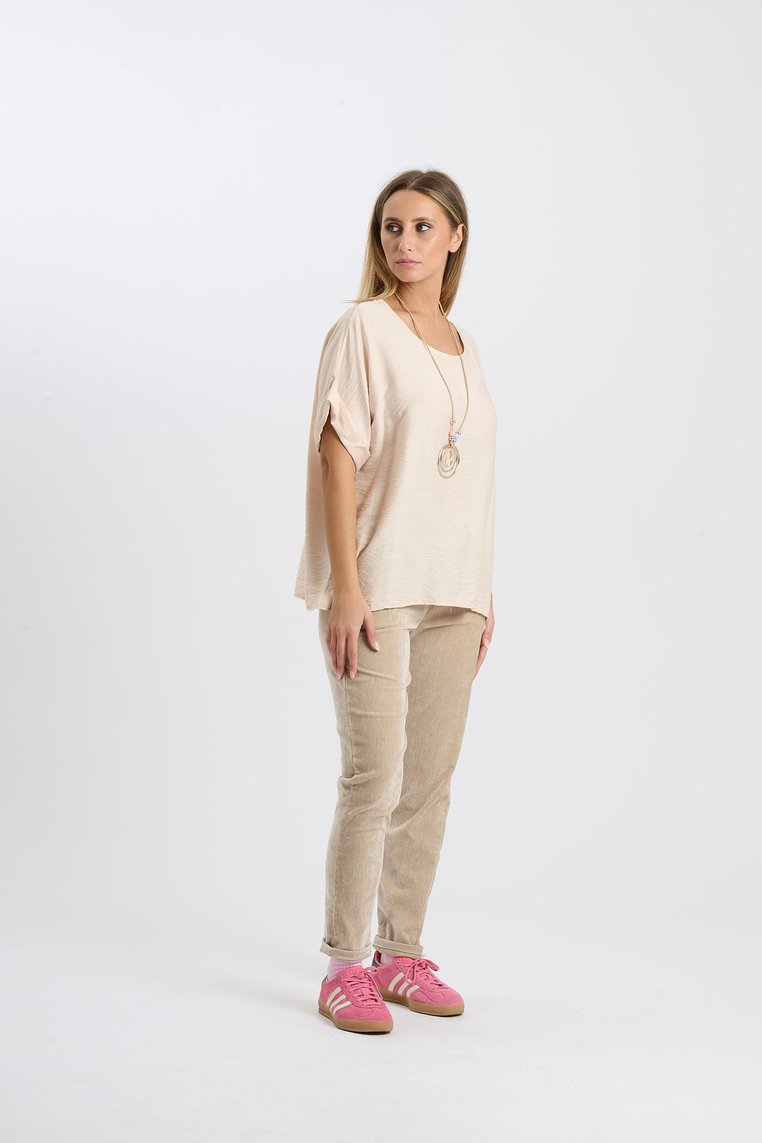 Sweatshirt Ojeda + Kette - Beige