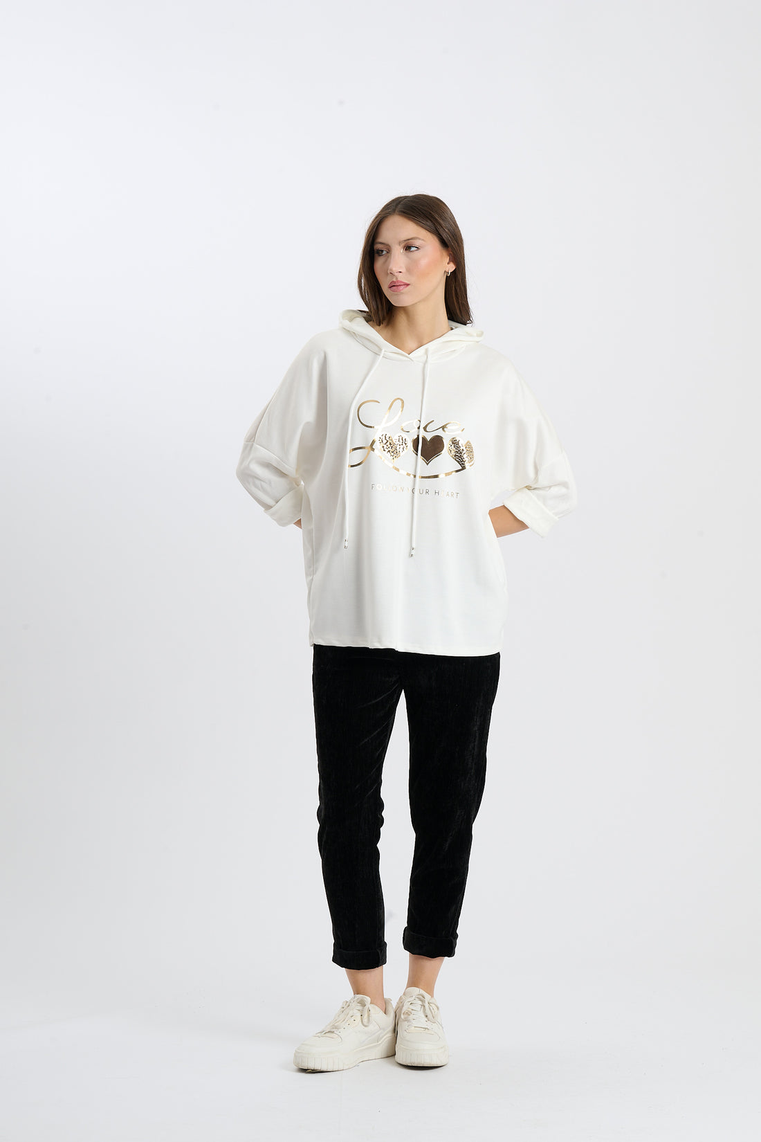 Hoodie Love - Weiß