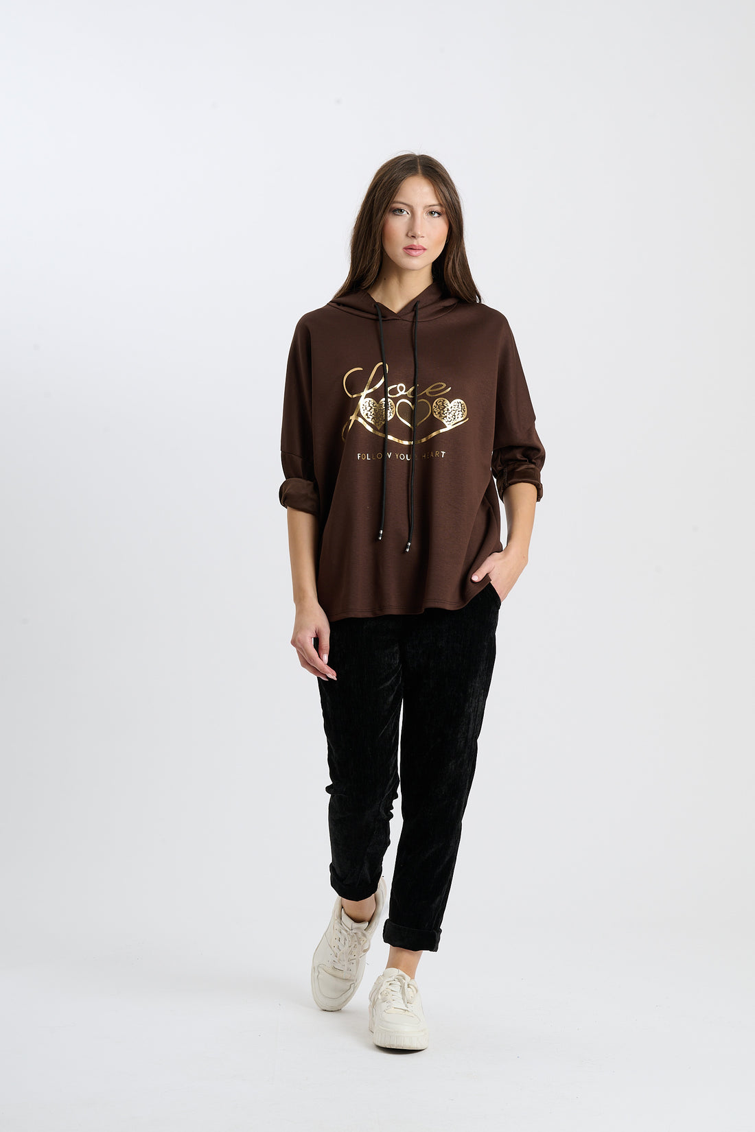 Hoodie Love - Braun