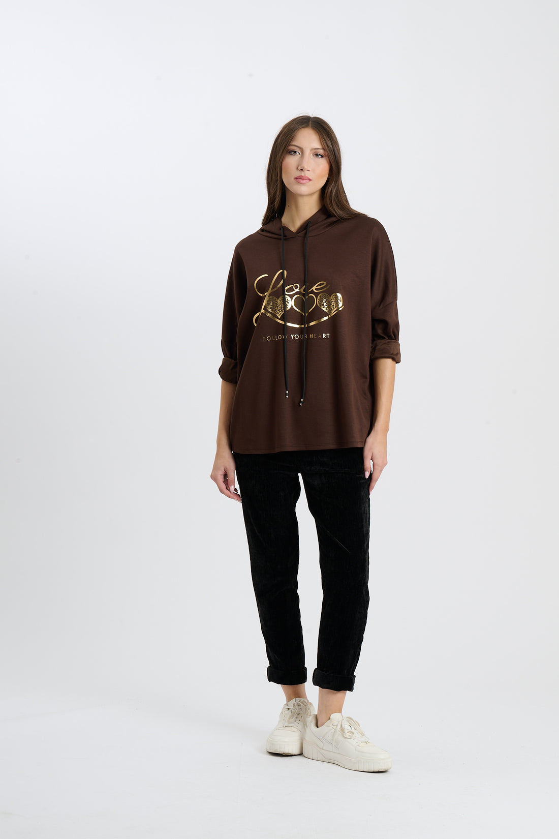 Hoodie Love - Braun