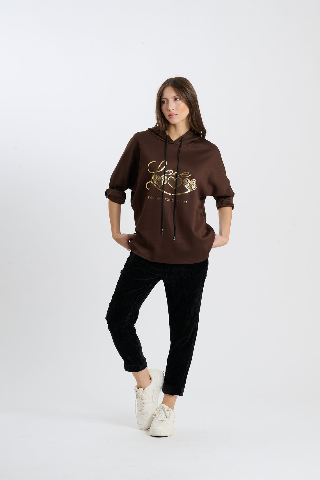 Hoodie Love - Braun