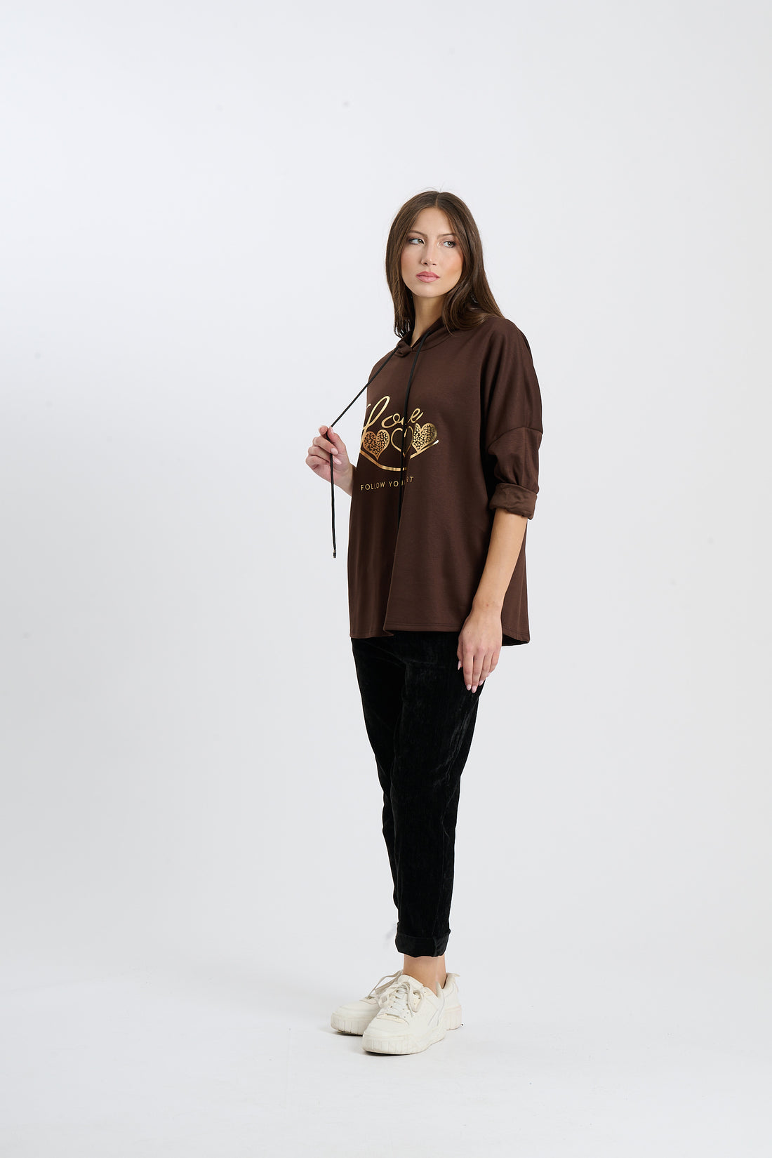 Hoodie Love - Braun