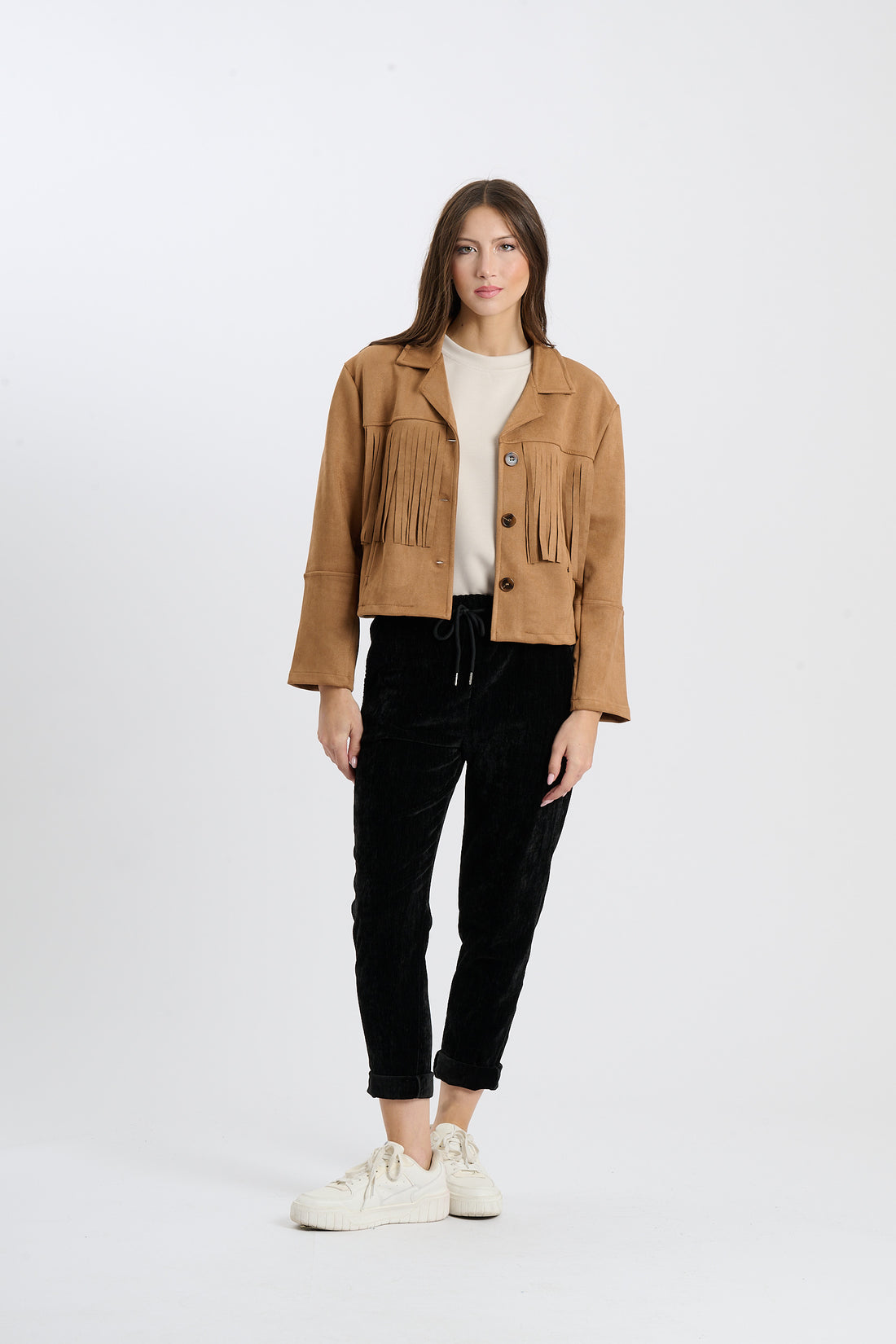 Fransenjacke Indi - Braun
