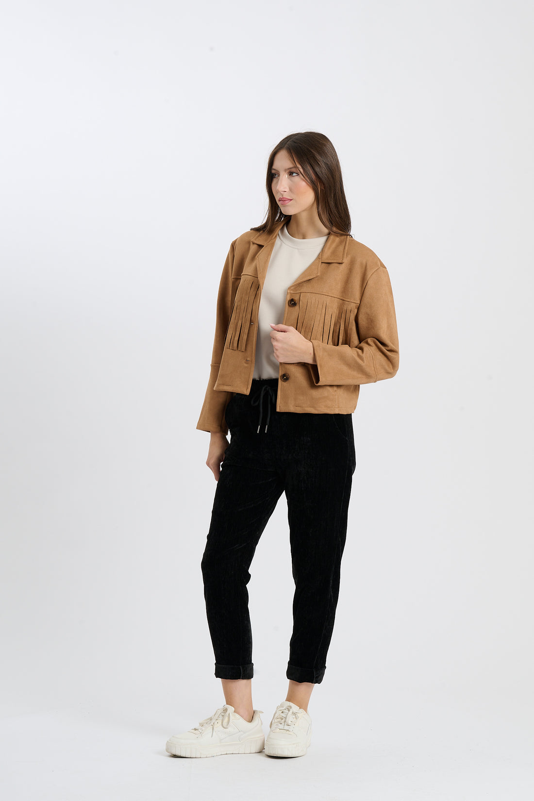 Fransenjacke Indi - Braun