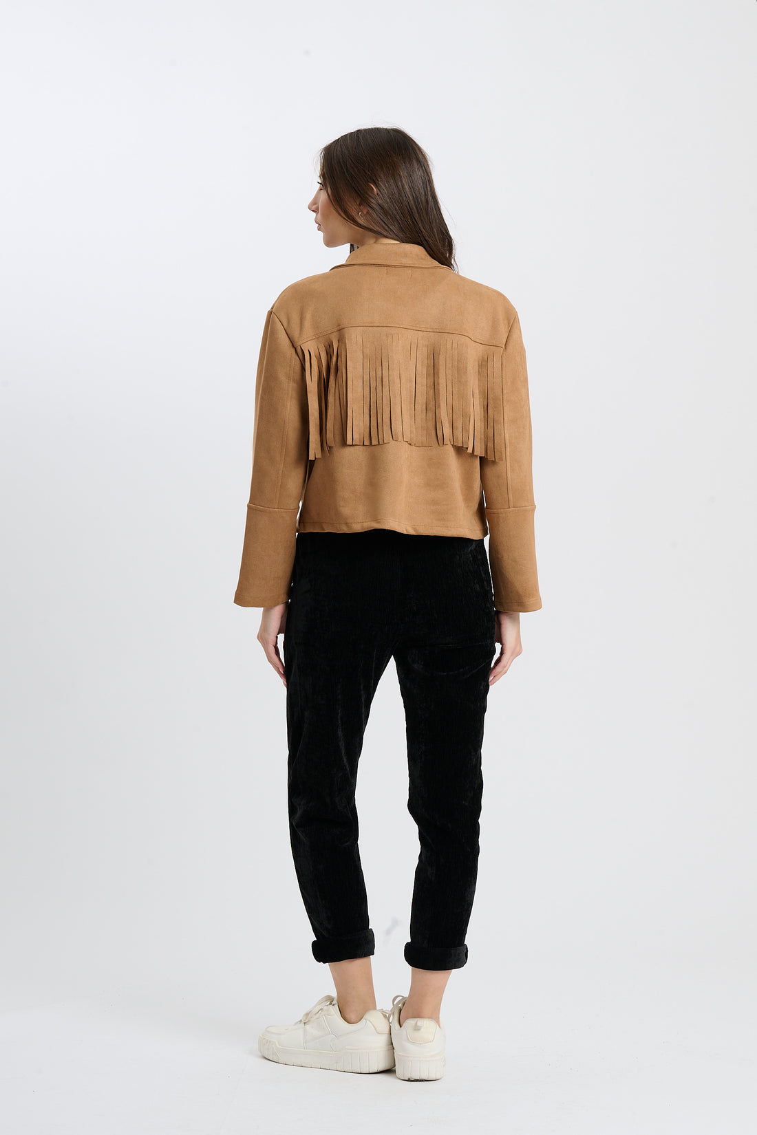 Fransenjacke Indi - Braun